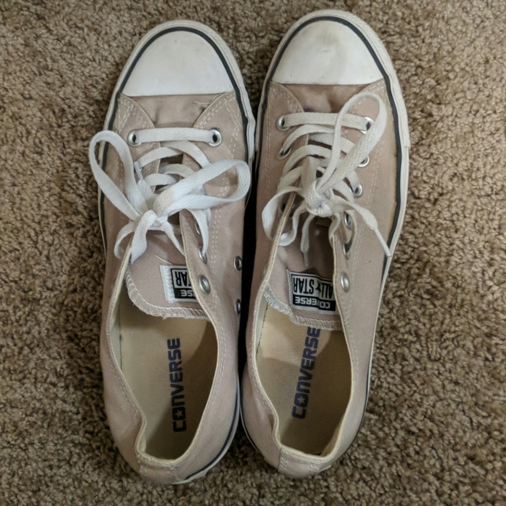 Tan Converse Shoes, Size 10